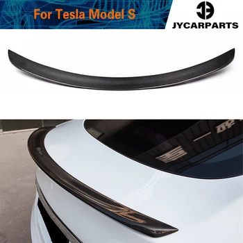 Anglies Pluošto Galinis Kamieno Spoileris Įkrovos Lūpų Sparno Tesla Model S 2012-2017 Galiniai Kamieno Spoileris Įkrovos Lūpų Sparno Spoileris