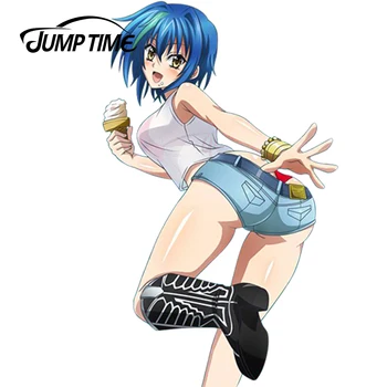 JumpTime 13cm x 7.9 cm Automobilį Stiliaus Anime High School DxD Seksuali Mergina Xenovia Atspindintis Automobilių Lipdukas Vandeniui Lango Lipdukas