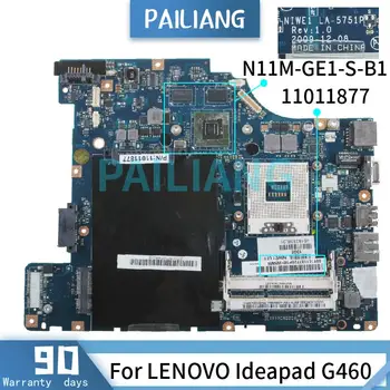 PAILIANG Nešiojamojo kompiuterio motininė plokštė LENOVO Ideapad G460 Mainboard LA-5751P 11011877 HM55 N11E-GE1-S-B1 DDR3 tesed