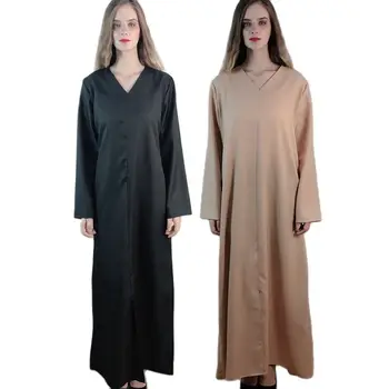 Abaja Dubajus Turkijos Musulmonų Mados Suknelė, Hijab Kaftan Islamas Drabužių Maxi Suknelės Moterims Vestido Skraiste Musulman De ModeF113