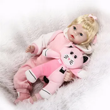 22inch Reborn Baby Doll Žavinga Tikroviška Šviesūs Atgimsta Bamblys Mergina Bonecas Realista Bebe Atgimsta Menina Žaislai Mergaitėms Juguetes