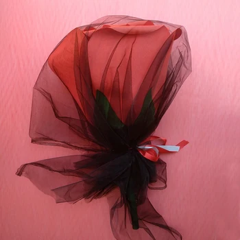 Milžinišką vieną PE rose dirbtinių gėlių puokštė rožių galvos valentino dovana vestuvių namų dekoro priedai išaugo padirbtų gėlės