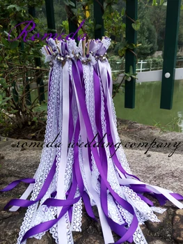 NEMOKAMAS PRISTATYMAS-50pcs/daug Tamsiai raudonos ir Šviesiai violetinės vestuvių tvirlingas juostelės lazdos lauko šalis