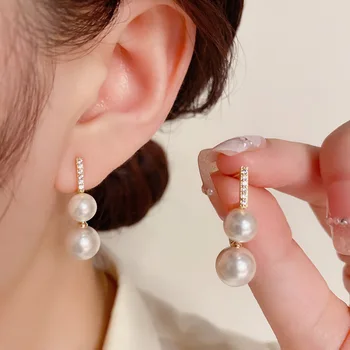 2022 naujas Japonų ir korėjiečių pearl dizaino šviesos prabangos ilgai temperamentas elegantiškas ir universalus, aukštos kokybės auskarai moterims.