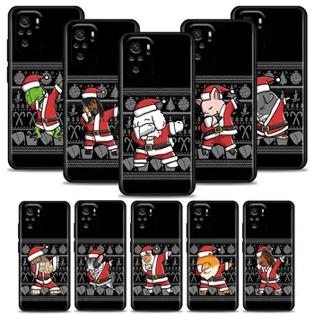 Juokingas Mielas Kalėdų Gyvūnų Anime Komiksų Telefoną Atveju Redmi Pastaba 11S 11T 11E 11 10 10S 9T 9S 9 8T 8 2021 7 Pro 5G Xiaomi Dangtis