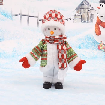 Kalėdų Elektriniai Žaislai Supasi Šviesos Sniego Pliušinis Lėlės Kalėdos Apdailos Naujųjų Metų Šaliai Ornamentu Statulėlės Kalėdų Dovana Vaikams