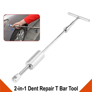 Automobilių Paintless Dent Repair Kamščiatraukis Komplektas, Reguliuojama T-Bar Priemonė su 2 Naudojimo Būdus, Automobilių Kėbulo Krušos padaryta Žala Dent Removal