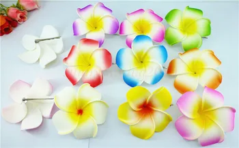 50 Naujų mišrios spalvos Putų Havajų Plumeria gėlė, Frangipani Gėlė nuotakos plaukų įrašą 8cm