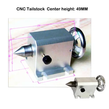 CNC Tailstock dėl sukimosi Ašis 4axis Centro Aukštis 49MM Skaldantis Galvos Maršrutizatorius Įrankiai Graverio Frezavimo Staklės