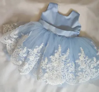 Naujas Reljefiniai Baby Girl Dress O Kaklo Kelio Ilgis Princesė Pirmojo Gimtadienio Promenadzie Suknelė Kalėdų Suknelė