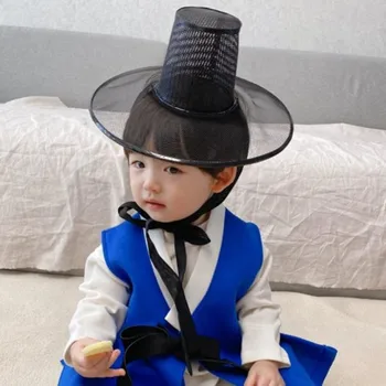 Korėjos Skrybėlę Vaikų Bžūp Akių Tradicija Juoda Europos Sąjungos Oficialusis Berniukas