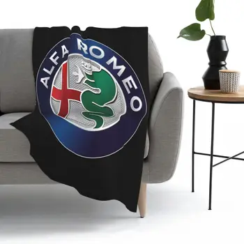 Alfa Romeo Logo Mesti Vilnos Antklodė Mesti Antklodę TV Antklodės Sofos antklodė flanelė Šilta patalynė Namų kelionės Suaugusiųjų vaikų minkštas